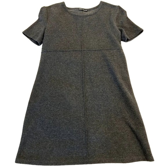 ZARA Sz M Charcoal Grey Knit Supersoft Mini Dress Excellent Condition - Picture 1 of 6